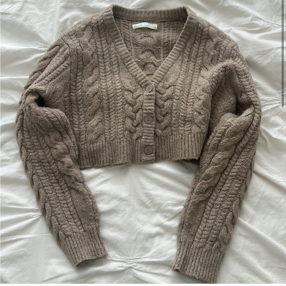 Oak + Fort Cropped Cardigan XS
